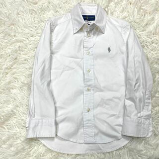 ラルフローレン(Ralph Lauren)のラルフローレン　長袖シャツ　白　ホワイト　ブラウス　フォーマル　110(Tシャツ/カットソー)