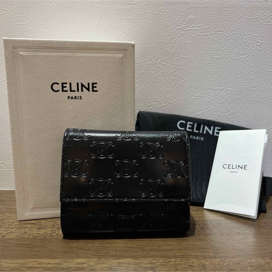 celine(セリーヌ)のCELINE セリーヌ　ウォレット　財布　ブラック メンズのファッション小物(折り財布)の商品写真