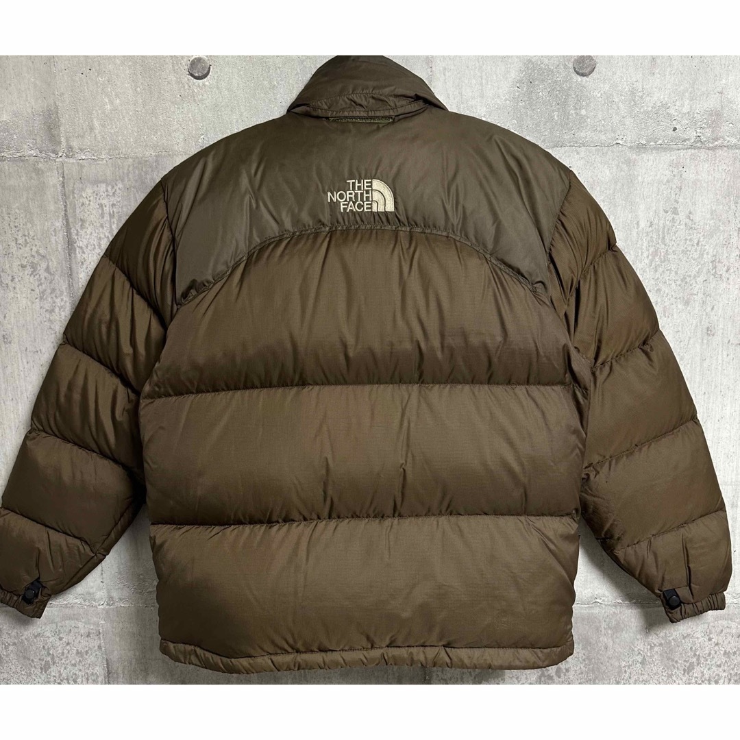 THE NORTH FACE ヌプシ 700 センターロゴ ダウン 赤 茶色