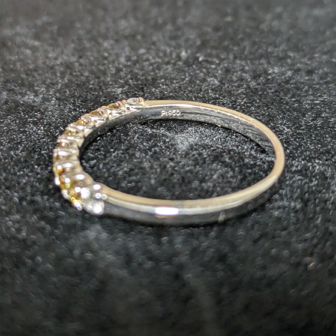 スフェーン・ダイヤモンド ハーフエタニティリング レディースのアクセサリー(リング(指輪))の商品写真
