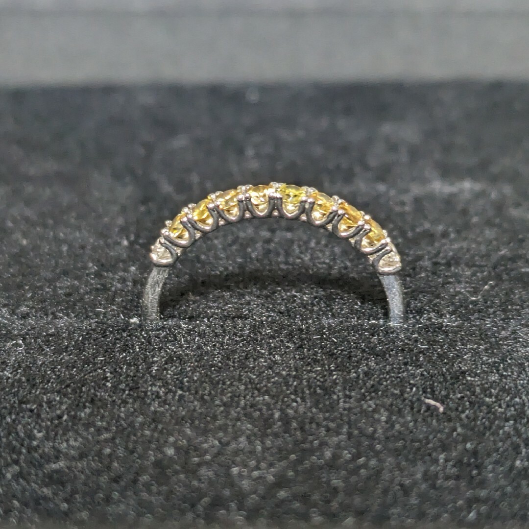 スフェーン・ダイヤモンド ハーフエタニティリング レディースのアクセサリー(リング(指輪))の商品写真