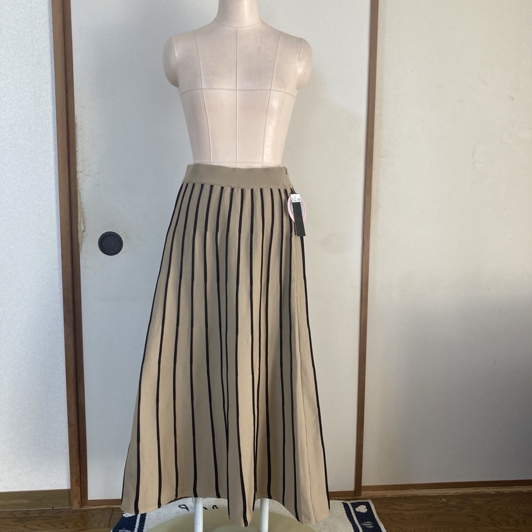 INCEDE ストライプニットスカート レディースのスカート(ロングスカート)の商品写真