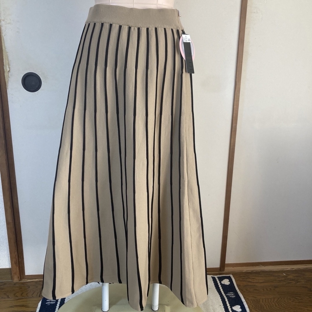 INCEDE ストライプニットスカート レディースのスカート(ロングスカート)の商品写真
