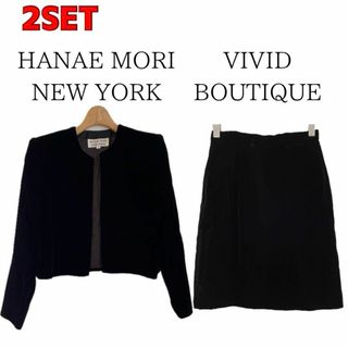 ハナエモリ(HANAE MORI)の美品 ハナエモリ  スカートスーツ セットアップ 入学式 卒業式 綺麗 上品(スーツ)