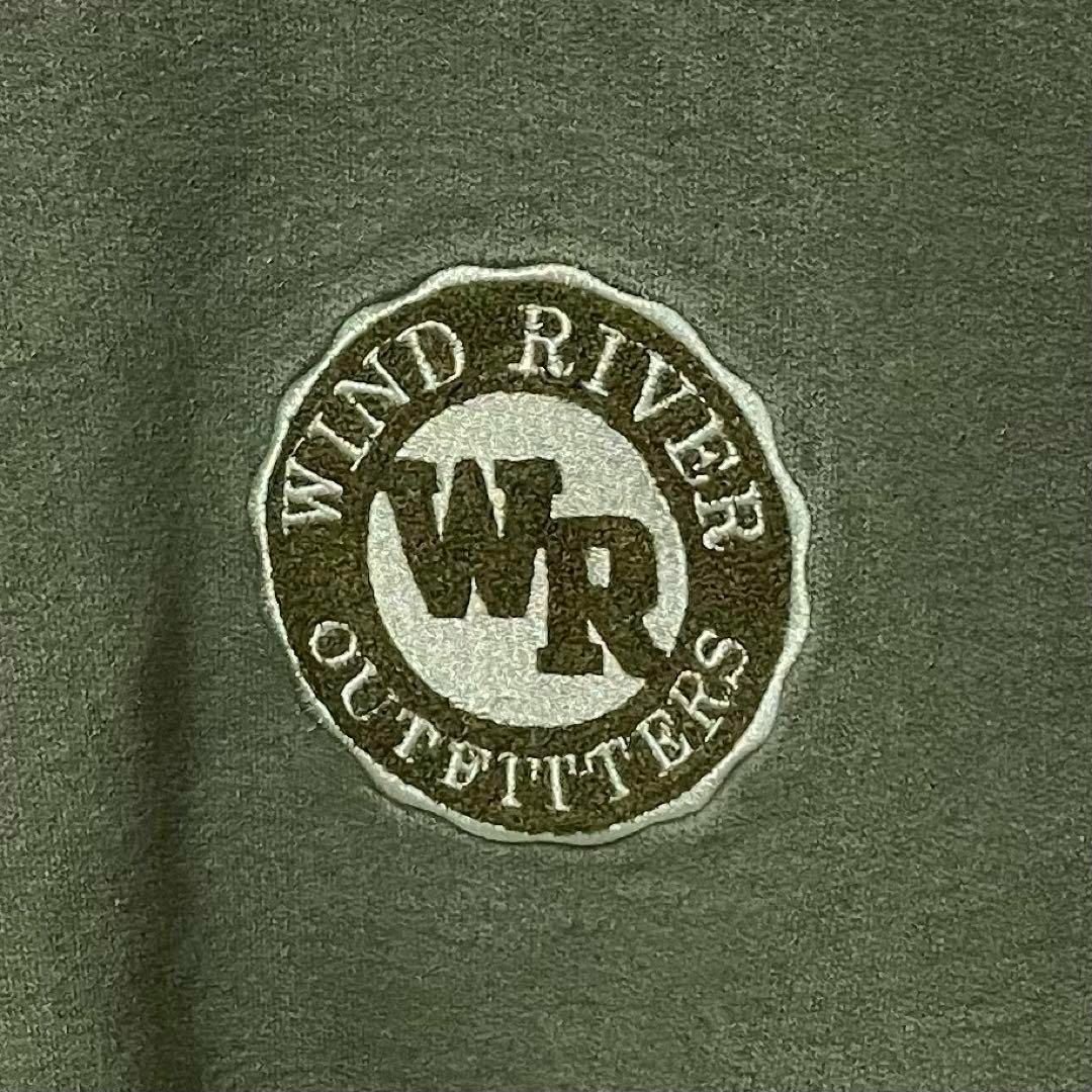 90's WIND RIVER スウェット 緑 相良刺繍 ボリューム感 ゆるだぼ メンズのトップス(スウェット)の商品写真