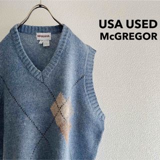 マックレガー(McGREGOR)のUSA製 “McGREGOR” Old Knit Vest / ダスティブルー(ベスト/ジレ)