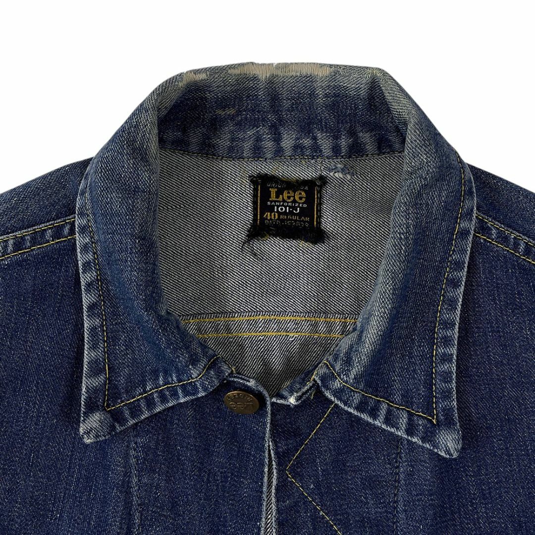 Lee - 60s Lee 101-J Gジャン 最初期 黒タグ 40 濃いめ 美品の Lee - 60s Lee 101-J Gジャン 最初期 黒タグ 40 濃いめ 美品の