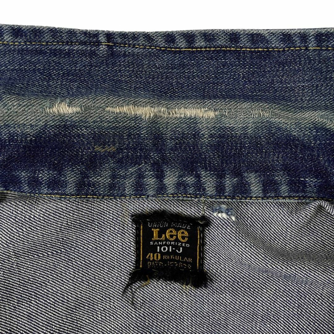 Lee - 60s Lee 101-J Gジャン 最初期 黒タグ 40 濃いめ 美品の Lee - 60s Lee 101-J Gジャン 最初期 黒タグ 40 濃いめ 美品の