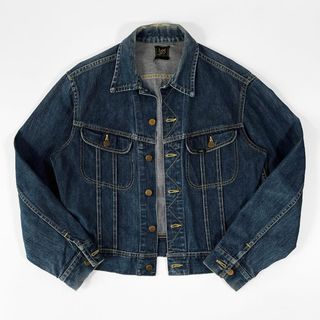 リー(Lee)の美品◎60s ビンテージ◎Lee 101-J 最初期 黒タグ 希少 40 濃いめ(Gジャン/デニムジャケット)