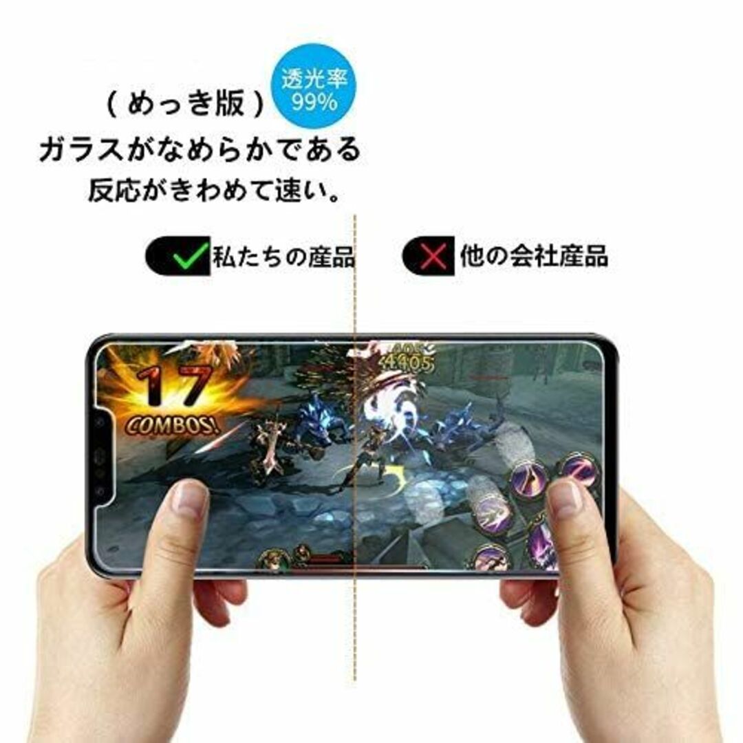 【2枚セット】iPhone15 / iPhone15 Pro ガラスフィルム 強 スマホ/家電/カメラのスマホアクセサリー(その他)の商品写真