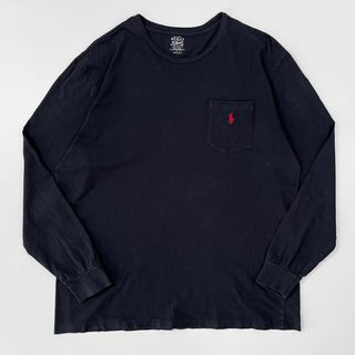 ポロラルフローレン(POLO RALPH LAUREN)の90s ビンテージ◎Polo Ralph Lauren 無地 ポケ付き ロンT(Tシャツ/カットソー(七分/長袖))