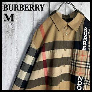 バーバリー(BURBERRY)の【現行モデル】バーバリー☆メガチェック入り長袖シャツ ティッシ期 入手困難(シャツ)