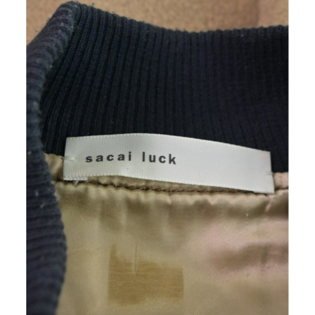 sacai luck(サカイラック)のsacai luck サカイラック ブルゾン（その他） 2(M位) ベージュx紺 【古着】【中古】 レディースのジャケット/アウター(その他)の商品写真