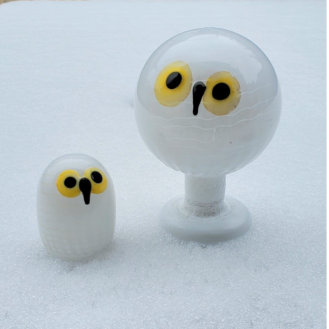 iittala(イッタラ)のiittala bird イッタラ バード Northern Owl White エンタメ/ホビーの美術品/アンティーク(ガラス)の商品写真