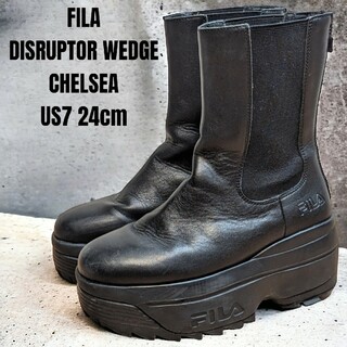 フィラ(FILA)のFILA フィラ ディスラプター ウェッジ チェルシー 24cm 厚底ブーツ(ブーツ)