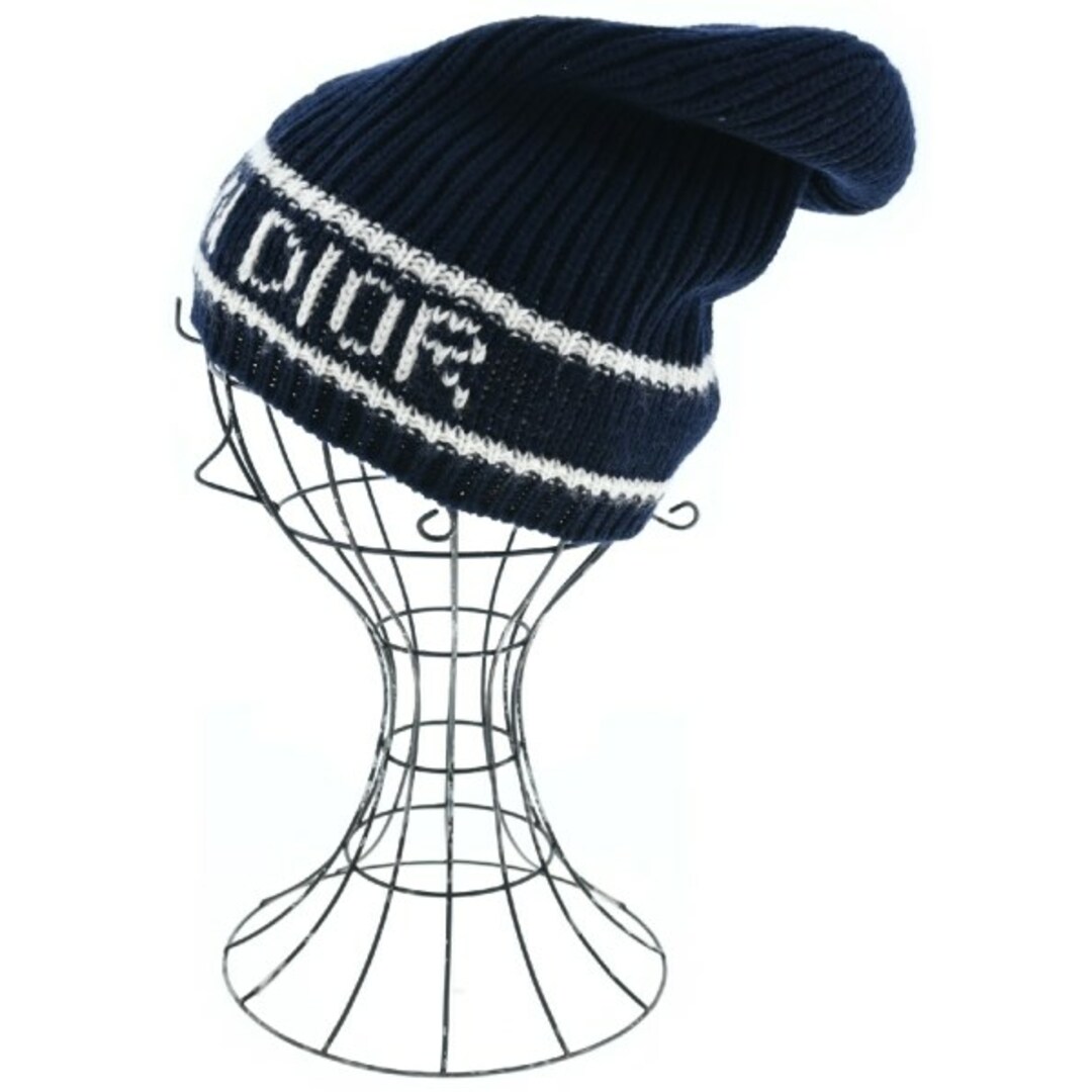 Christian Dior(クリスチャンディオール)のChristian Dior ニットキャップ・ビーニー - 紺 【古着】【中古】 レディースの帽子(ニット帽/ビーニー)の商品写真