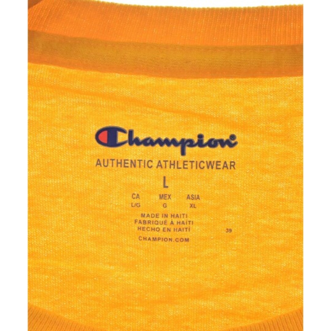 Champion(チャンピオン)のCHAMPION チャンピオン Tシャツ・カットソー L オレンジ 【古着】【中古】 メンズのトップス(Tシャツ/カットソー(半袖/袖なし))の商品写真