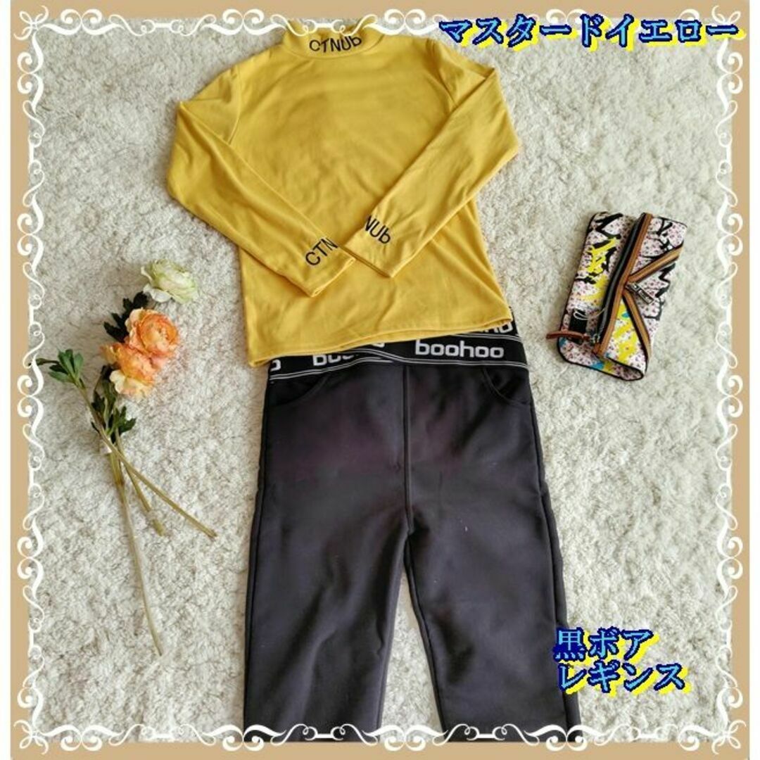 黄色L　かっこいいロゴがクール！タートルネックニット♡韓国 インポート セーター レディースのトップス(ニット/セーター)の商品写真