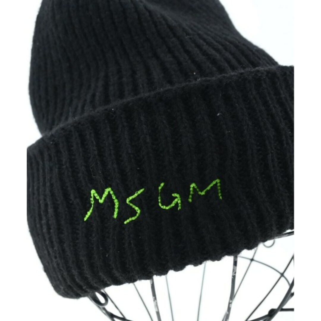 MSGM(エムエスジイエム)のMSGM エムエスジーエム ニットキャップ・ビーニー - 黒 【古着】【中古】 メンズの帽子(ニット帽/ビーニー)の商品写真