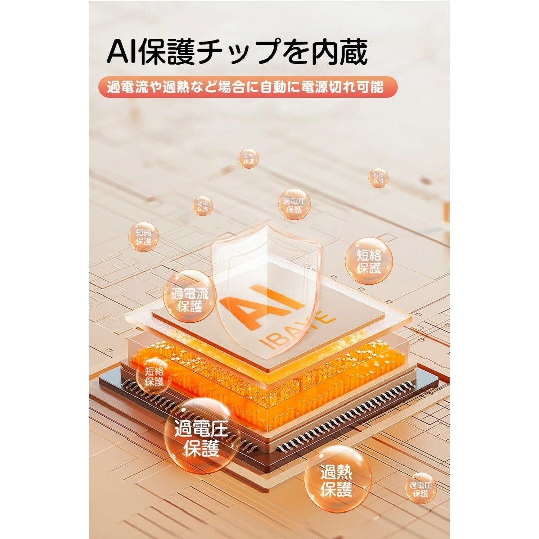 新品 充電式カイロ 電気カイロ【急速発熱・分離式設計】 3階段温度調節 スマホ/家電/カメラの冷暖房/空調(その他)の商品写真