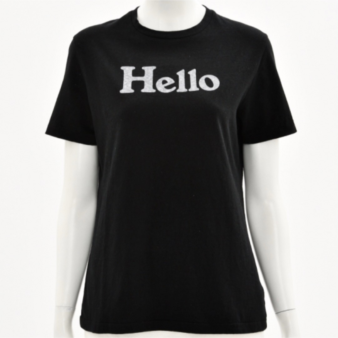 DEUXIEME CLASSE(ドゥーズィエムクラス)のインポート ロゴ Tシャツ HELLO ハロー レディース 黒 ブラック レディースのトップス(Tシャツ(半袖/袖なし))の商品写真