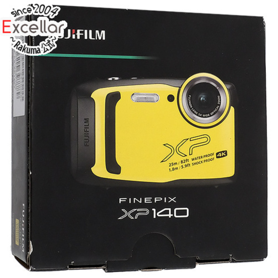 富士フイルム(フジフイルム)のFUJIFILM 防水カメラ FinePix XP140 FX-XP140Y イエロー/1635万画素 スマホ/家電/カメラのカメラ(コンパクトデジタルカメラ)の商品写真