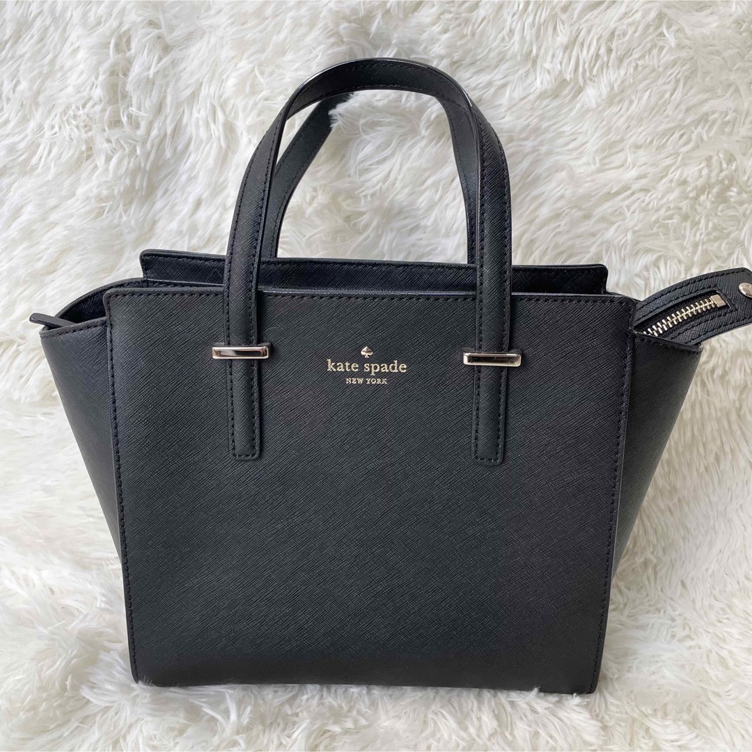 ☆極美品☆kate spade 2way トートバッグ　ショルダーバッグ　黒