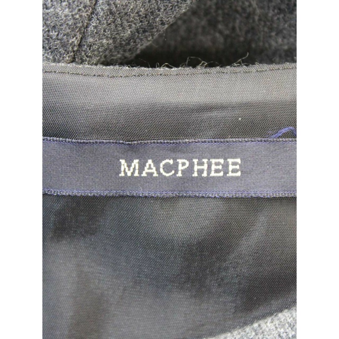 MACPHEE(マカフィー)の【春物 新入荷】‡MACPHEE/マカフィー‡ウールワンピース/ノースリーブ/膝丈 チャコールグレー レディース 38【中古】春秋 021042 レディースのワンピース(その他)の商品写真