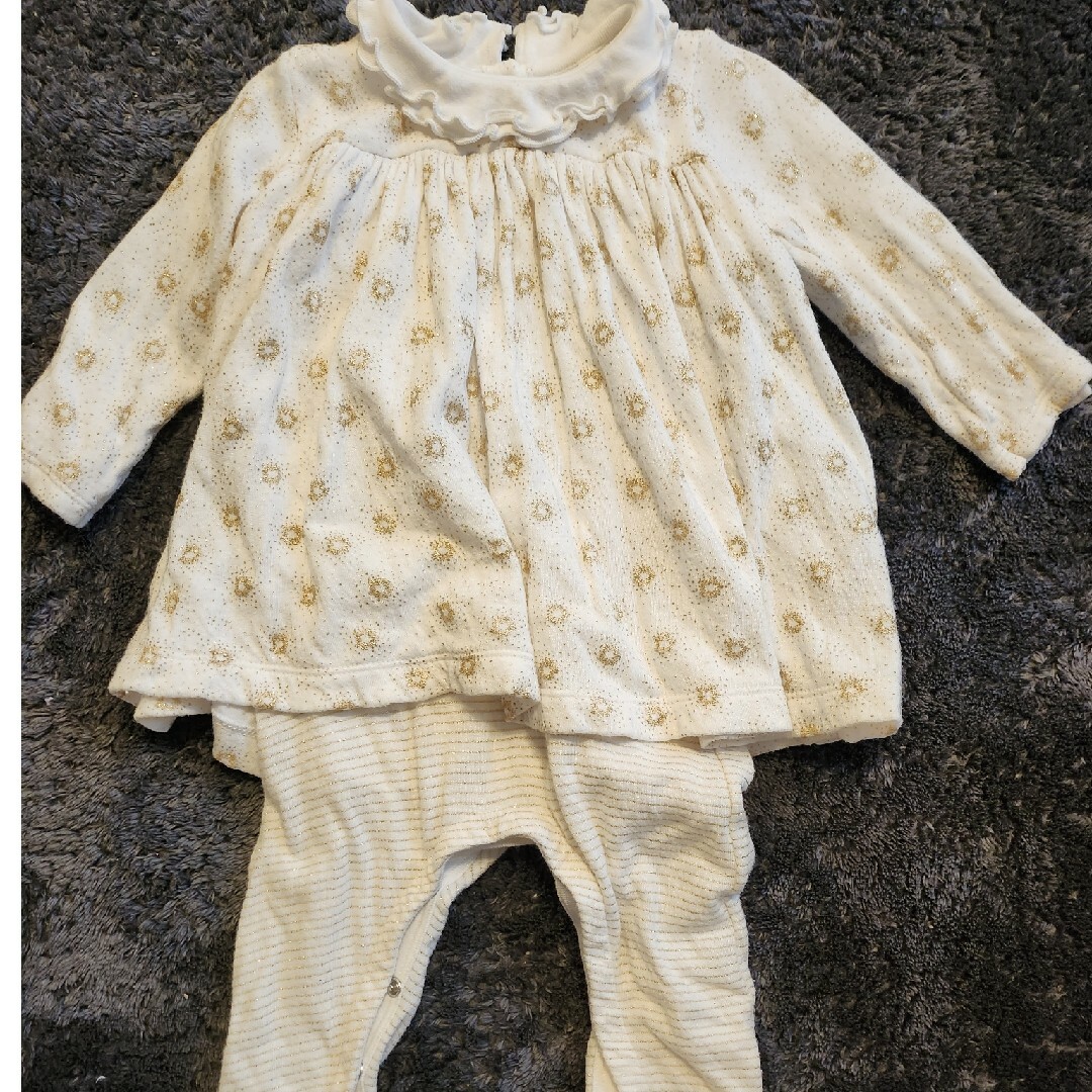 PETIT BATEAU(プチバトー)の【美品】プチバトー　ロンパース　12m 80 キッズ/ベビー/マタニティのベビー服(~85cm)(ロンパース)の商品写真