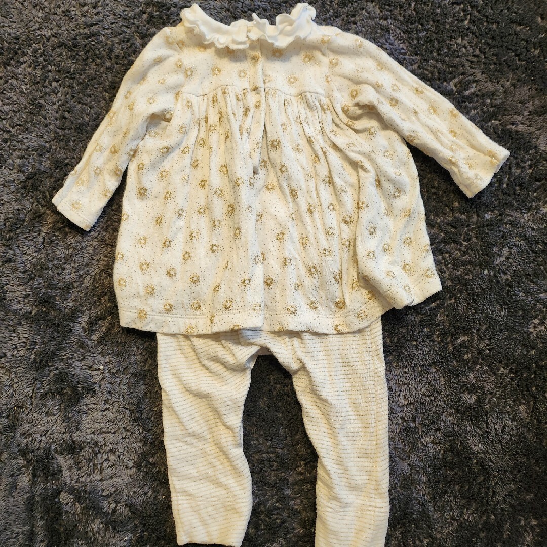 PETIT BATEAU(プチバトー)の【美品】プチバトー　ロンパース　12m 80 キッズ/ベビー/マタニティのベビー服(~85cm)(ロンパース)の商品写真