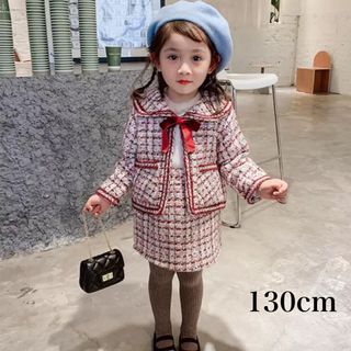 アウトレット★レッドスーツセットアップ 130cm 海外子供服 女の子(その他)