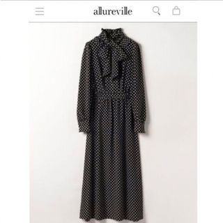 アルアバイル(allureville)のアルアバイル　ルルウィルビー  デシンドットフリルボウタイワンピース(ロングワンピース/マキシワンピース)