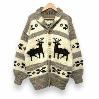 カウチン カナダ製 カーディガン 100% VIRGIN WOOL(カーディガン)