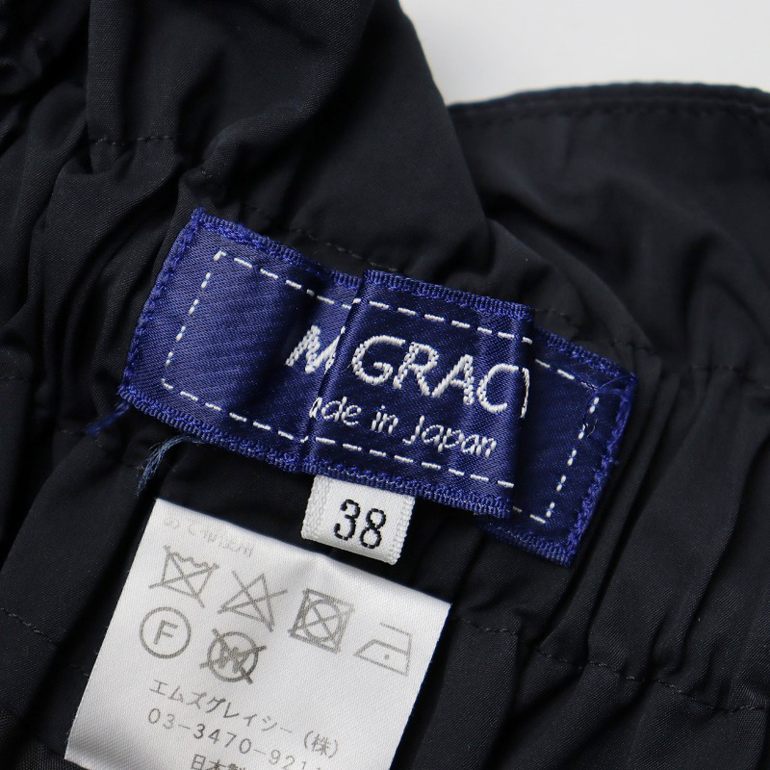 M'S GRACY(エムズグレイシー)のエムズグレイシー M'S GRACY タックキュロットパンツ 38/ブラック ワイド イージー ゴム【2400013705295】 レディースのパンツ(カジュアルパンツ)の商品写真