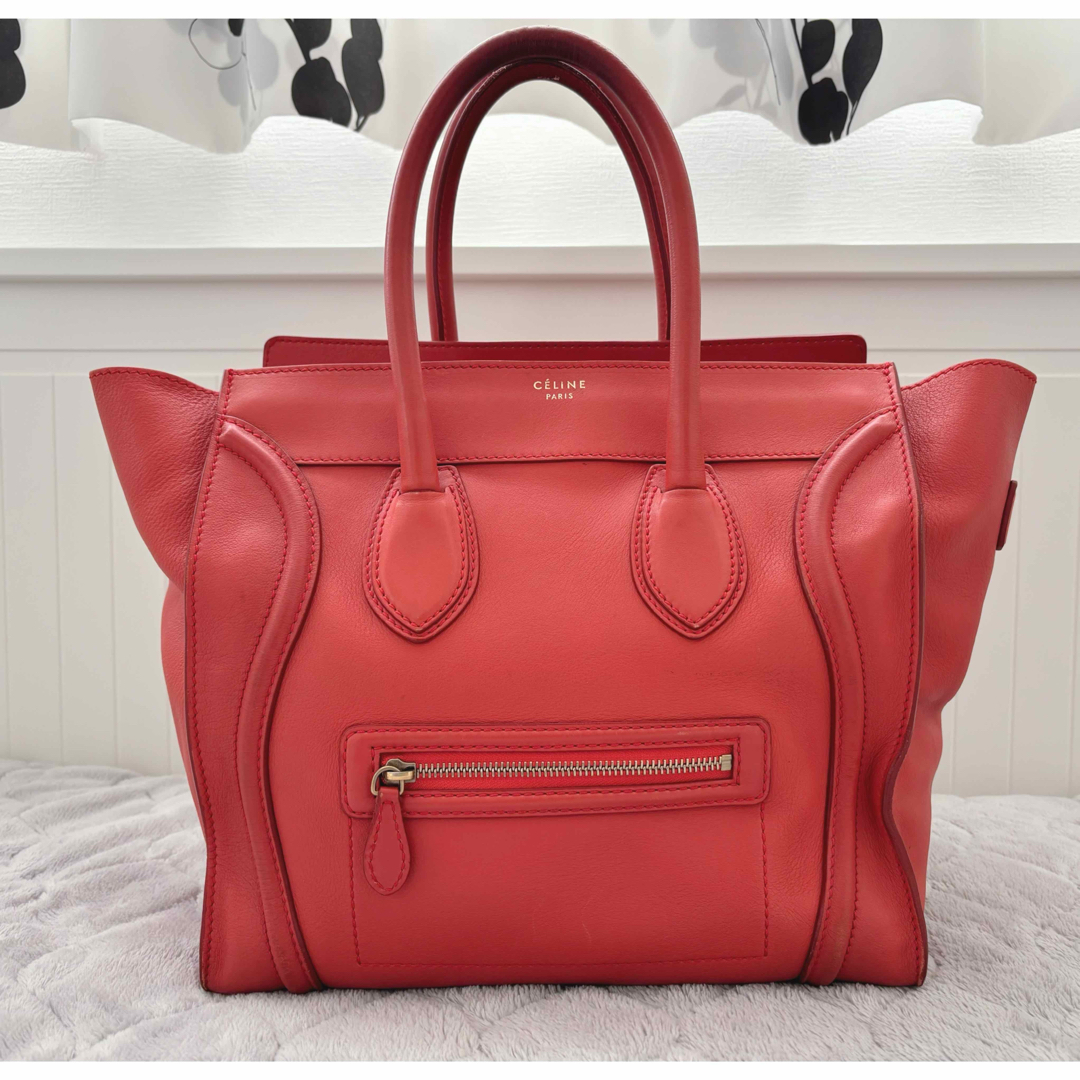 celine(セリーヌ)のセリーヌ/CELINE/ラゲージ/ミニショッパー/ハンドバッグ/ショルダ/赤 レディースのバッグ(ハンドバッグ)の商品写真