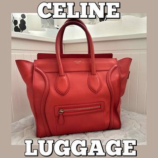 セリーヌ(celine)のセリーヌ/CELINE/ラゲージ/ミニショッパー/ハンドバッグ/ショルダ/赤(ハンドバッグ)