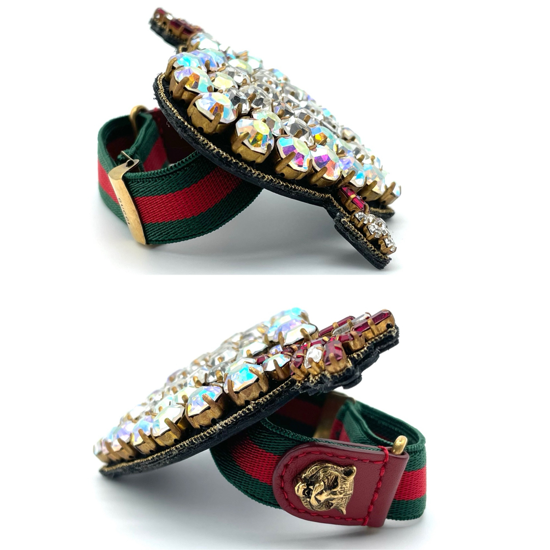 Gucci(グッチ)のグッチ ピアスドハート ウェブ シェリーライン ブレスレット レディースのアクセサリー(ブレスレット/バングル)の商品写真