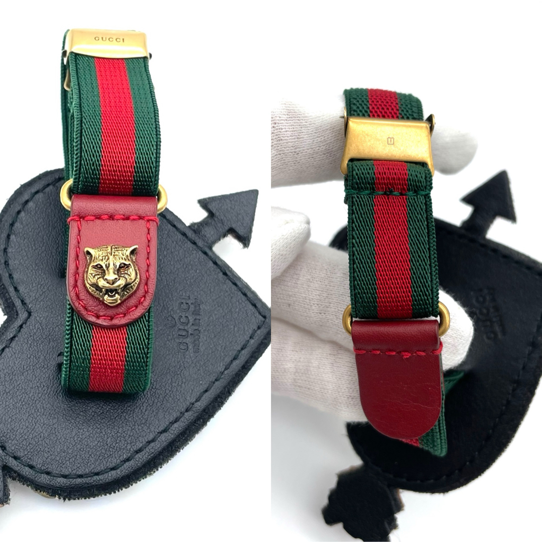 Gucci(グッチ)のグッチ ピアスドハート ウェブ シェリーライン ブレスレット レディースのアクセサリー(ブレスレット/バングル)の商品写真