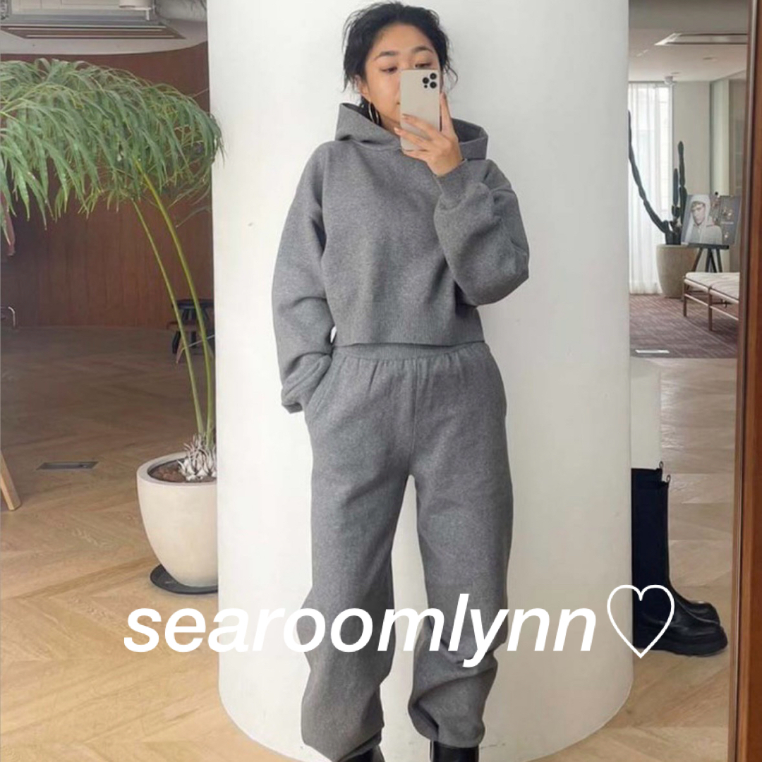 SeaRoomlynn(シールームリン)のSweatlike コンパクトニットフーディー リラックステーパード レディースのトップス(ニット/セーター)の商品写真