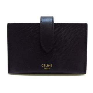 セリーヌ(celine)のセリーヌ カードケース美品  黒 レザー(名刺入れ/定期入れ)