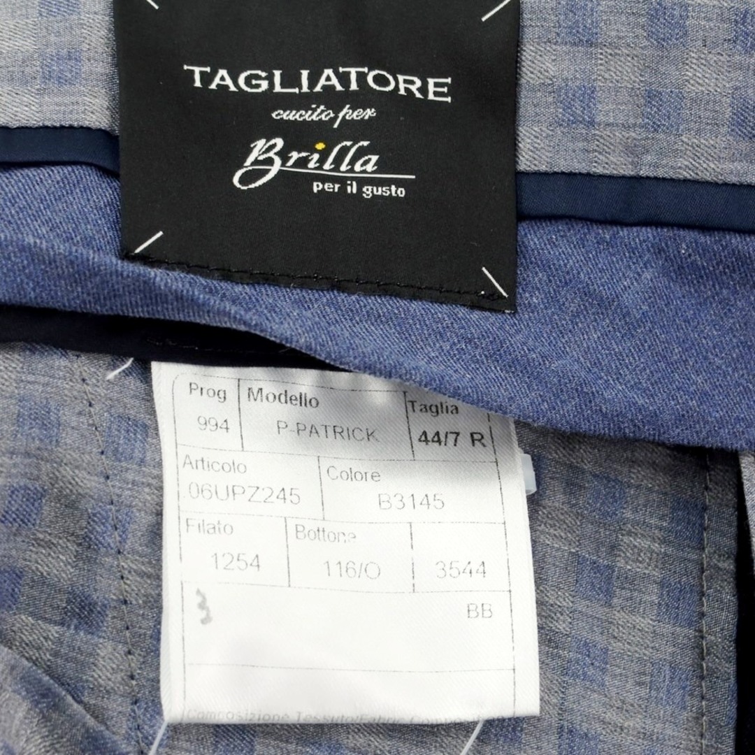 TAGLIATORE(タリアトーレ)の【中古】【未使用】タリアトーレ TAGLIATORE Brilla per il gusto別注 SUPER110’ｓウール ドレススラックスパンツ ダークネイビー【サイズ44】【メンズ】 メンズのパンツ(スラックス)の商品写真