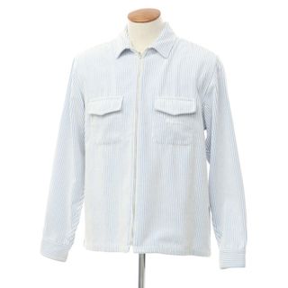 シュプリーム(Supreme)の【中古】シュプリーム Supreme 2023年春夏 2-Tone Corduroy Zip Up Shirt コーデュロイ ジップアップ シャツ ホワイトxブルー【サイズM】【メンズ】(シャツ)