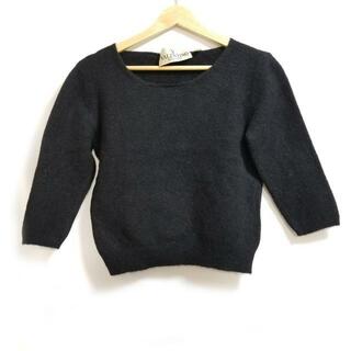 ヴァレンティノ(VALENTINO)のバレンチノ 七分袖セーター サイズM - 黒(ニット/セーター)