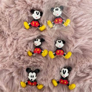 ディズニー(Disney)の6個セットチャーム ミッキーマウス　デコ パーツ イヤリング　アクセサリーパーツ(各種パーツ)