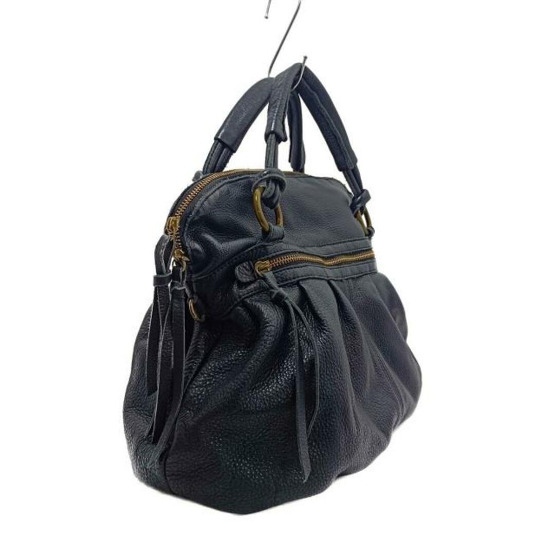 SAZABY(サザビー)のサザビー ハンドバッグ - 黒 レザー レディースのバッグ(ハンドバッグ)の商品写真