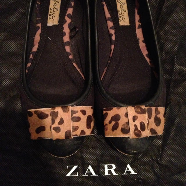 ZARA(ザラ)のZARA#バレエシューズ#リボン レディースの靴/シューズ(ハイヒール/パンプス)の商品写真