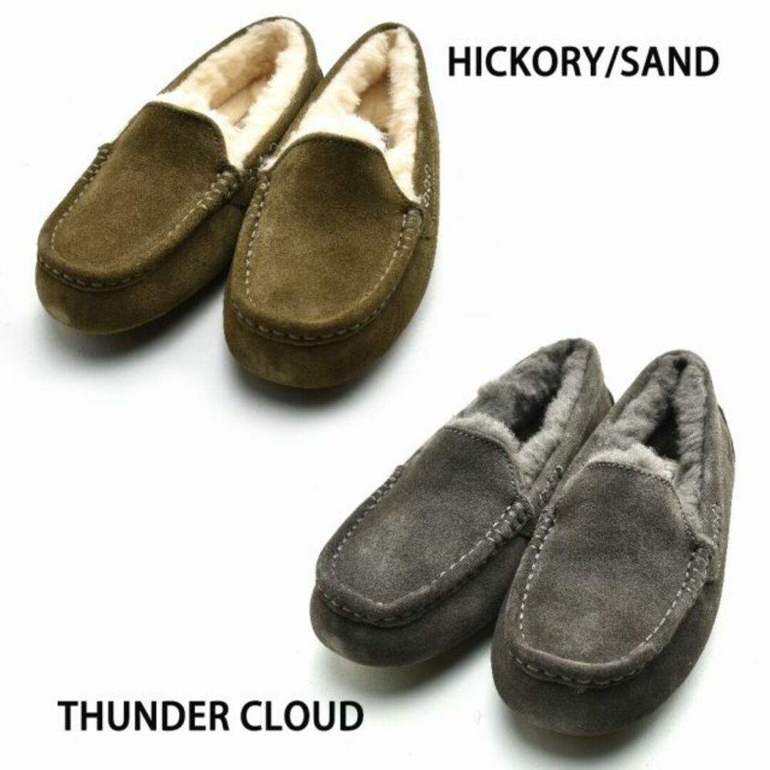 UGG(アグ)の【THUNDER CLOUD】アグ モカシン レディース アンスレー ムートン スエード スリッポン シープスキン ベージュ ブラック グレー 茶 黒 UGG ANSLEY【送料無料】 レディースの靴/シューズ(スリッポン/モカシン)の商品写真