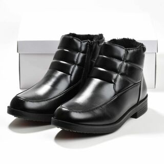 ビジネスシューズ 防寒 ブーツ 26.5cm 裏起毛 4E 幅広 メンズ 紳士靴(ブーツ)