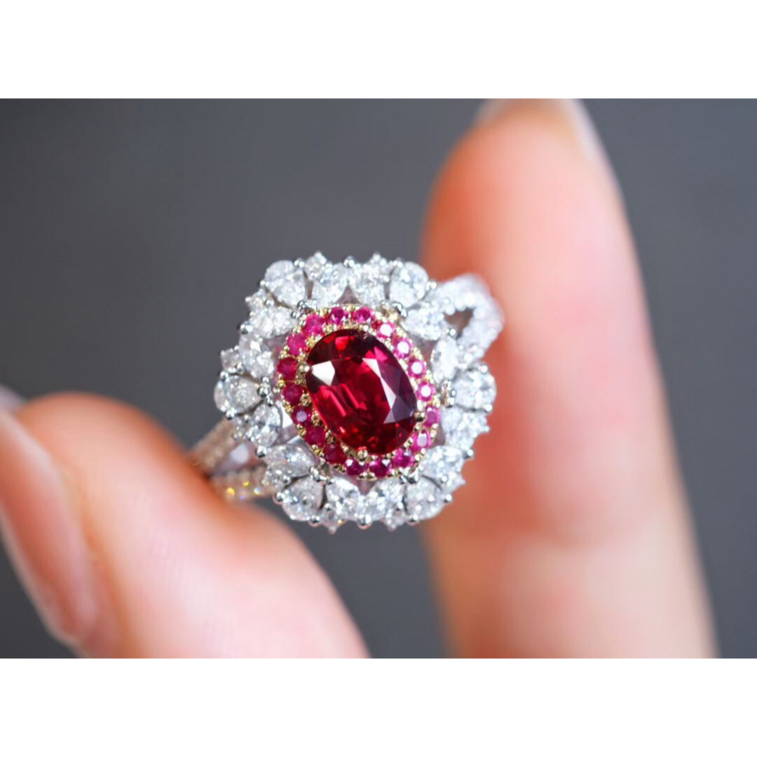 天然 ルビー ダイヤモンド リング 1.19ct k18 ¥ レディースのアクセサリー(リング(指輪))の商品写真