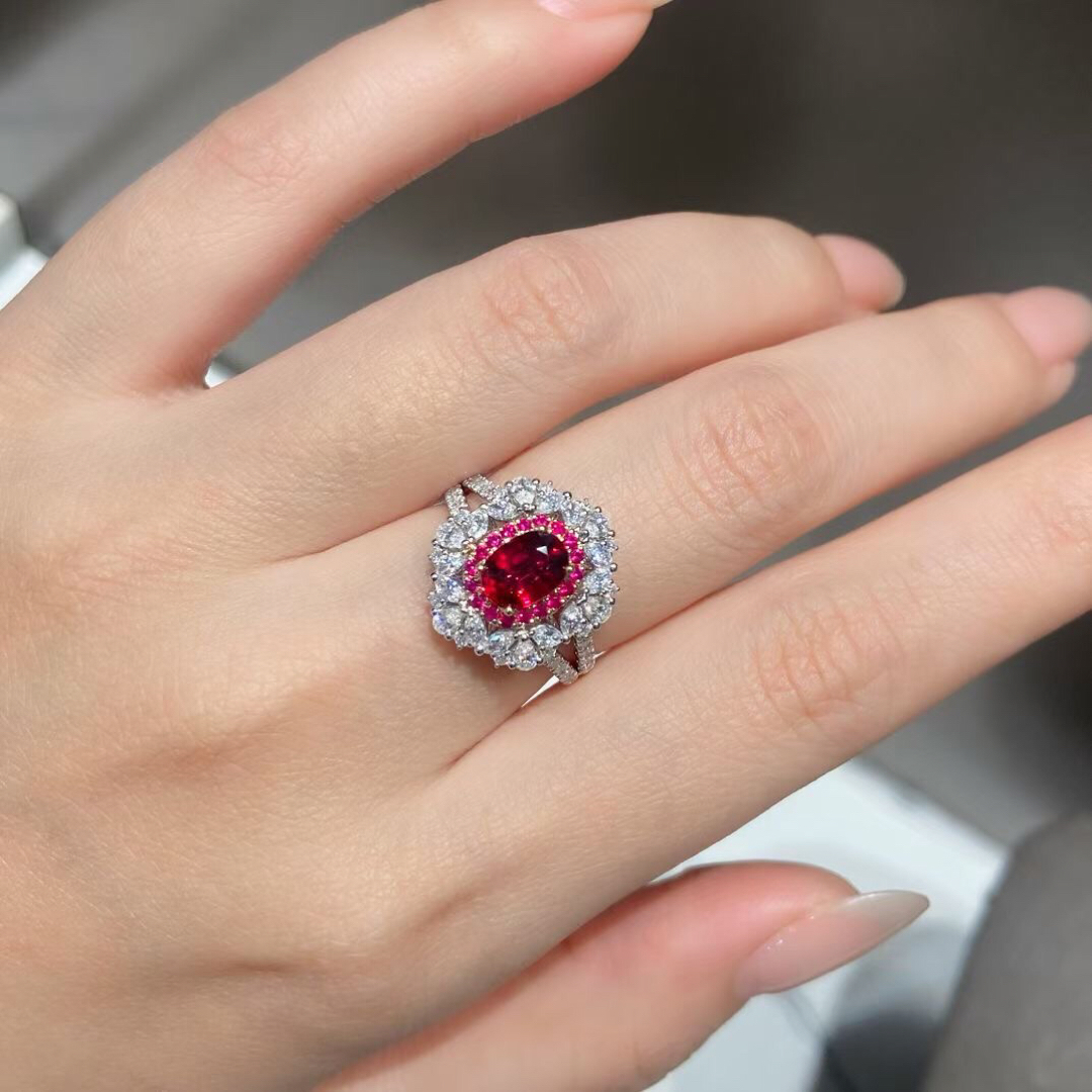 天然 ルビー ダイヤモンド リング 1.19ct k18 ¥ レディースのアクセサリー(リング(指輪))の商品写真